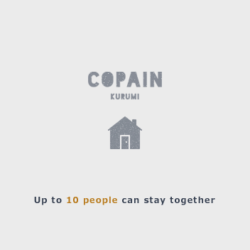 Up to 10 people can stay together
